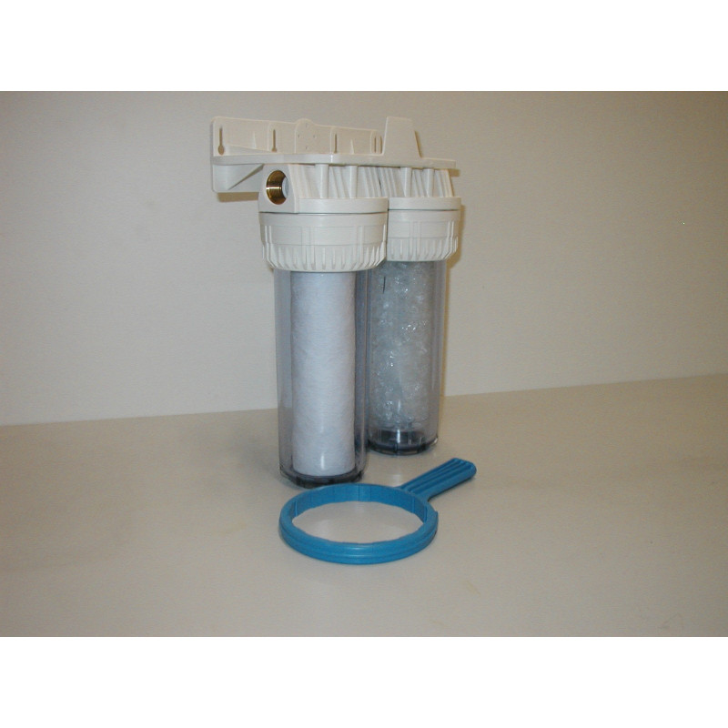 Double filtre antitartre à Polyphosphates